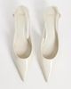 Mango Mango heeled slingback pumps in ecru-Neutral - 2