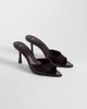 Mango Mango high heeled mules in burgundy-Red - 2