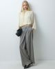 Mango Mango high neck puff sleeve blouse in off white - 2