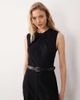 Mango Mango high neck sleeveless jumpsuit with statement belt in black - 2