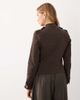 Mango Mango high neck structured drummer jacket in brown - 4