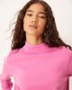 Mango Mango high neck sweater in pink - 2