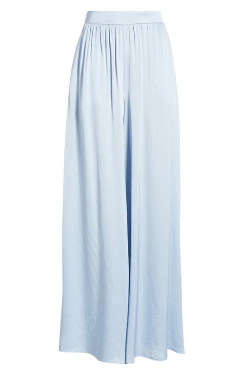 MANGO MANGO High Waist Satin Wide Leg Pants