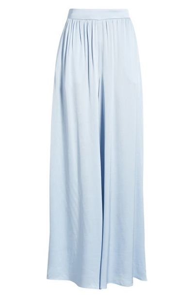 MANGO MANGO High Waist Satin Wide Leg Pants