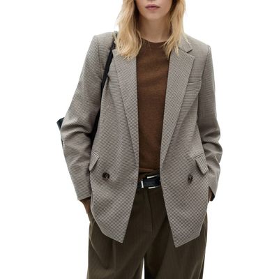 MANGO MANGO Houndstooth Check Blazer