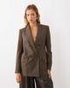 Mango Mango Irise tailored blazer in brown plaid - part of a set - 3