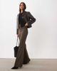 Mango Mango Irise tailored flared pants in brown plaid - part of a set - 1