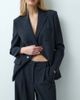 Mango Mango Irise tailored flared trouser set in navy stripe - 4