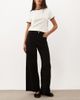 Mango Mango Jessie 100% cotton wide leg pocket detail jeans in black - 1