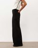 Mango Mango Jessie 100% cotton wide leg pocket detail jeans in black - 2