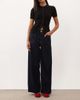 Mango Mango Jessie 100% cotton wide leg pocket detail jeans in indigo-Blue - 1