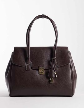 Mango Mango key charm city bag in brown