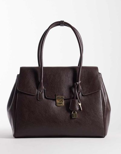 Mango Mango key charm city bag in brown