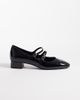 Mango Mango kitten heel Mary Janes in black - 1