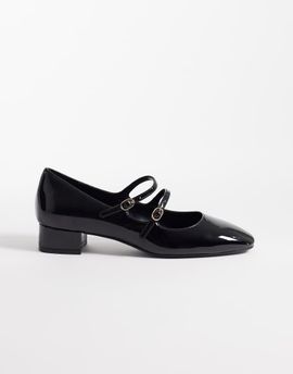Mango Mango kitten heel Mary Janes in black