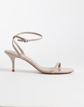 Mango Mango kitten heeled sandals in pastel pink