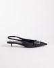 Mango Mango kitten pumps with buckle detail in denim wash-Blue - 1