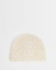 Mango Mango knit beanie hat in cream-Neutral - 1