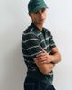 Mango Mango knit polo shirt in green stripes - 3