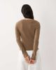Mango Mango knit sweater with contrast trim in beige-Neutral - 4