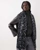 Mango Mango knitted scarf in gray leopard print - 2