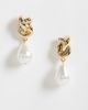 Mango Mango knot drop earring in gold - 1