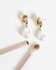 Mango Mango knot drop earring in gold - 2