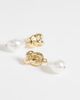 Mango Mango knot drop earring in gold - 4