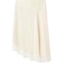 MANGO MANGO Lace Detail Asymmetric Skirt