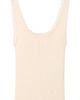 MANGO MANGO Lace Trim Rib Tank - 1