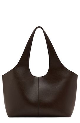 MANGO MANGO Large Faux Leather Shopper Tote