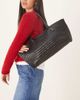 Mango Mango large leather tote in black - 4