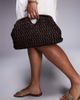 Mango Mango large raffia clutch bag in brown - 3
