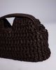 Mango Mango large raffia clutch bag in brown - 4