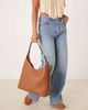 Mango Mango large shoulder bag with adjustable straps in tan-Brown - 2