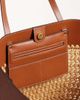 Mango Mango large woven shoulder bag in beige-Neutral - 3