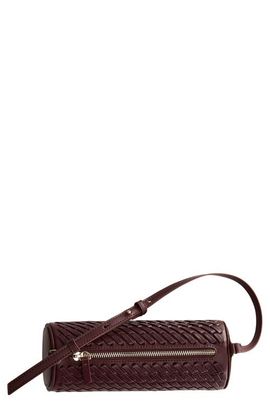 MANGO MANGO Lattice Effect Cylindrical Shoulder Bag
