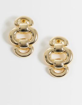 Mango Mango layered drop earring in gold