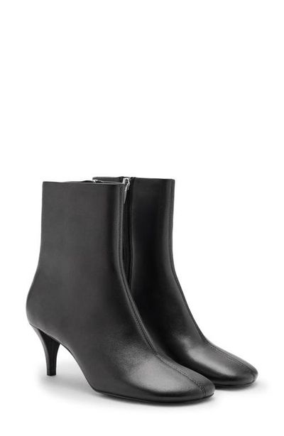 MANGO MANGO Leather Ankle Bootie