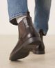 Mango Mango leather chelsea boots in dark brown - 3