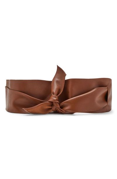 MANGO MANGO Leather Cummerbund Belt