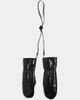 Mango Mango leather faux fur lined gloves in deep black - 1