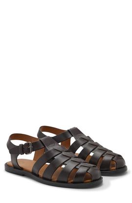 MANGO MANGO Leather Fisherman Sandal