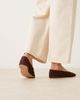 Mango Mango leather flat shoes in ivory-White - 2