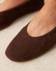 Mango Mango leather flat shoes in ivory-White - 3