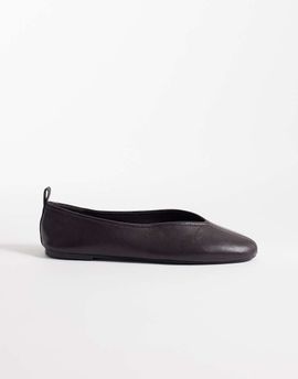 Mango Mango leather flats in brown