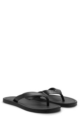 MANGO MANGO Leather Flip Flop