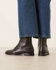 Mango Mango leather lace up boots in black - 4