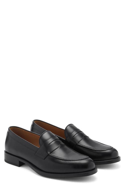 MANGO MANGO Leather Penny Loafer