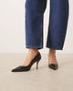 Mango Mango leather pointed heels in black - 3